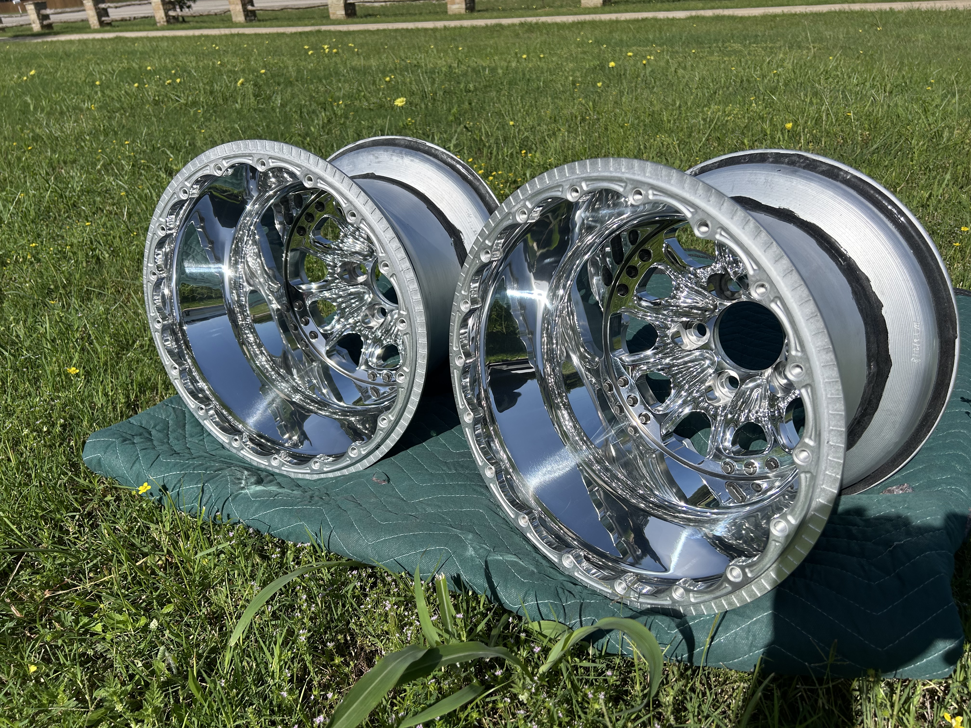 Polished aluminum engine parts — Nautical Polishing Burleson TX