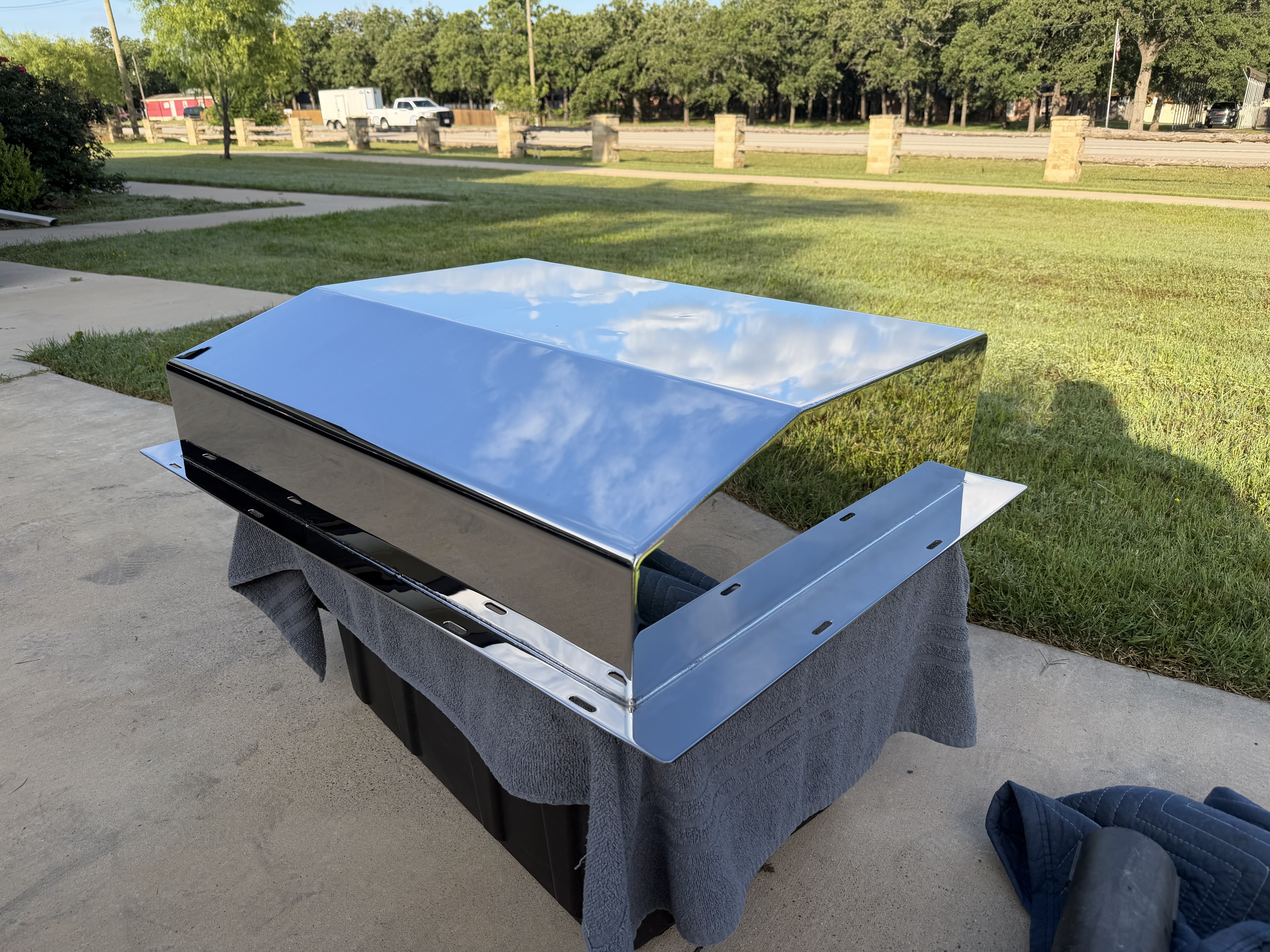Mirror finish aluminum piece — Nautical Polishing Burleson TX